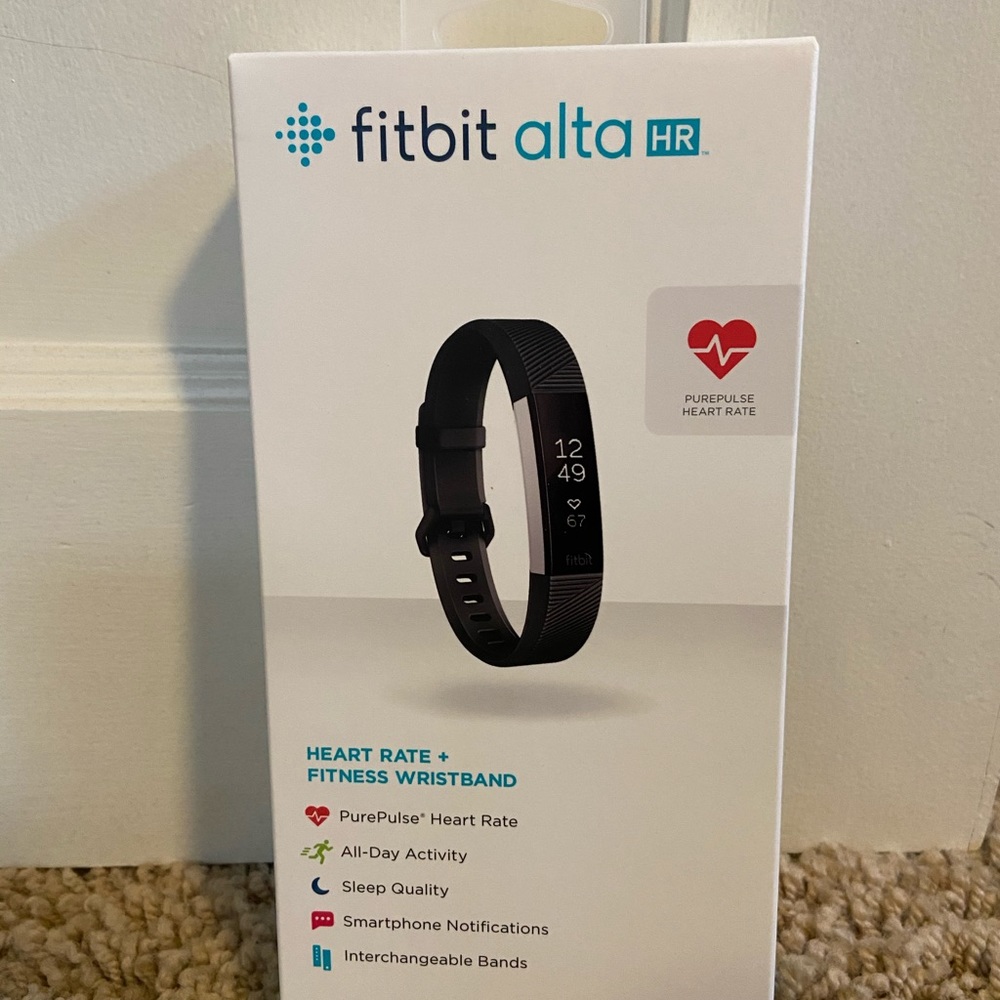 Fitbit Alta Hr with original packaging+extra band!